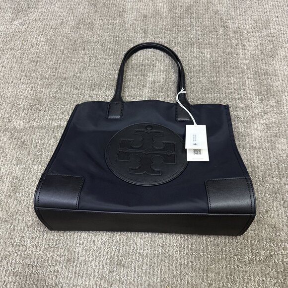 Tory Burch Ella Small Tote Black NWT - Picture 1 of 10